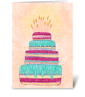 Birthday Cake greeting card