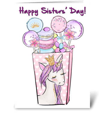 Goodies for Sister greeting card
