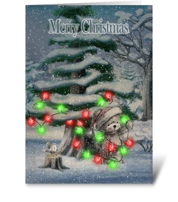Little Christmas Bear greeting card