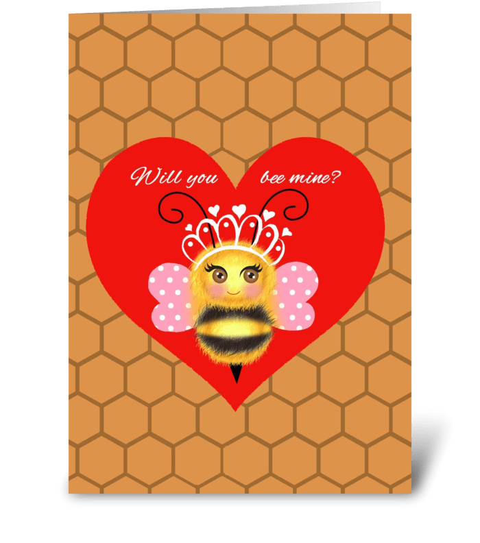 Bee Mine greeting card