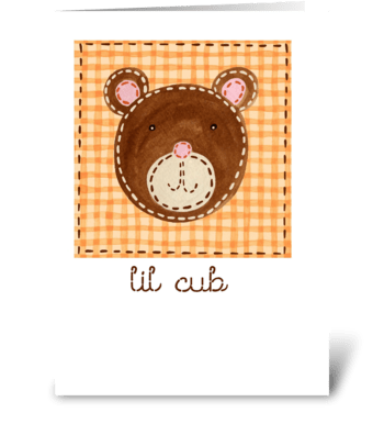 Lil Cub greeting card