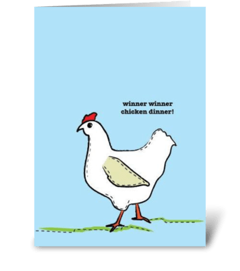 Chicken Dinner greeting card