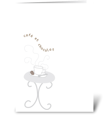 Oo-La-La - Café et Chocolat greeting card