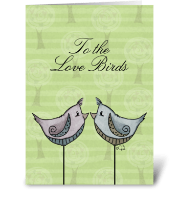Love Birds Happy Anniversary greeting card