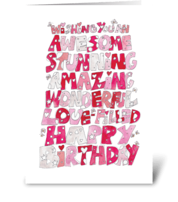 Wishing You An Awesome Happy Birthday greeting card