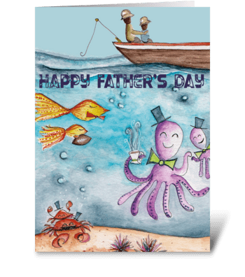 Father's Day Under the Sea greeting card
