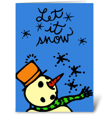 christmas snowman greeting card