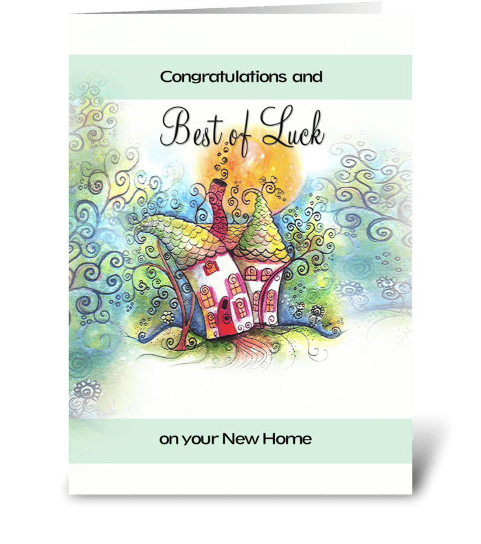best of luck, NEW HOME greeting card