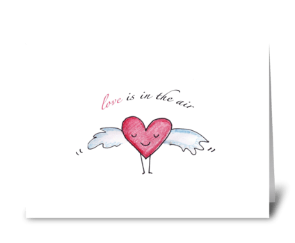 Love is in the Air greeting card