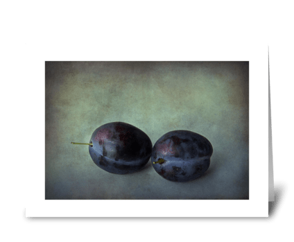 Plums greeting card