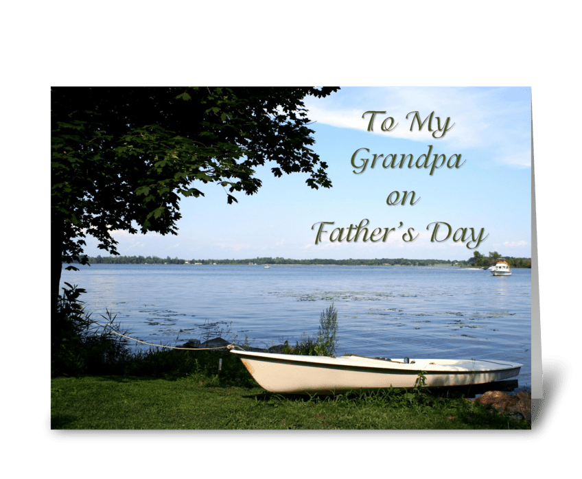 Peaceful Lake Father's Day Card greeting card