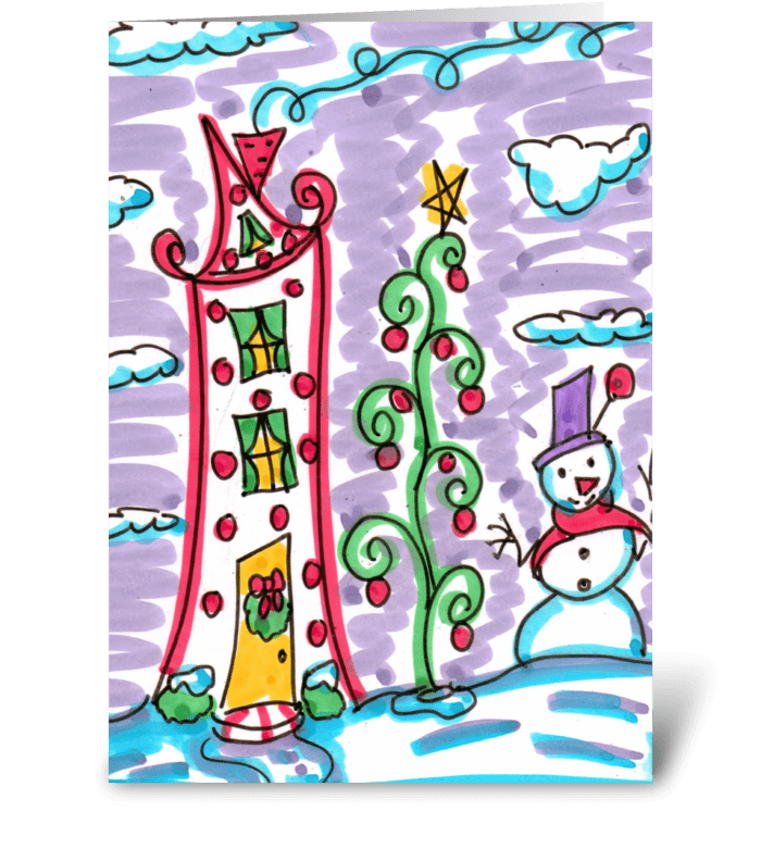Christmas House greeting card