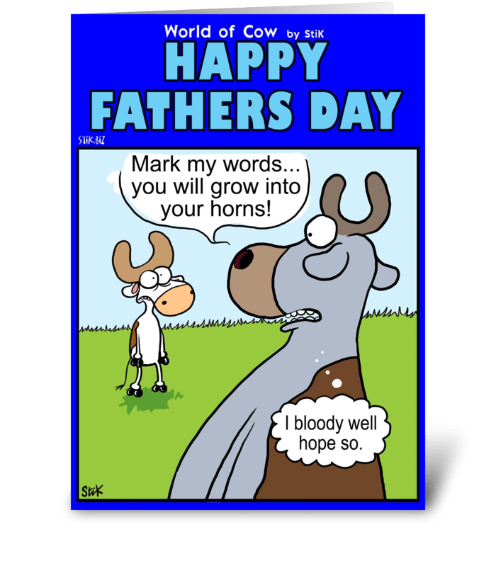 You'll grow into them Father's Day card greeting card