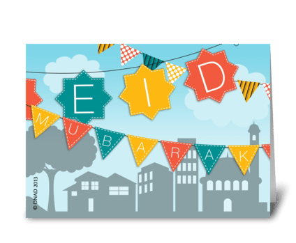 Eid In The Neighborhood greeting card