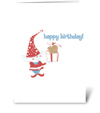 Gnome Birthday Surprise! greeting card