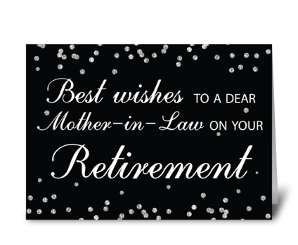 Mother-in-Law, Retirement Congrats greeting card