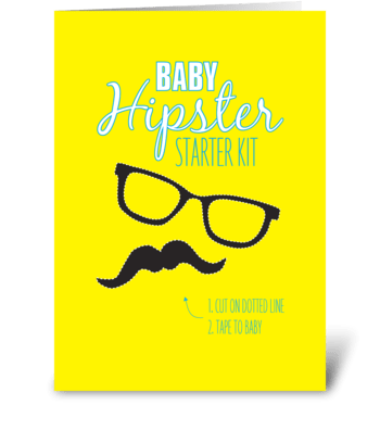 Baby Hipster greeting card