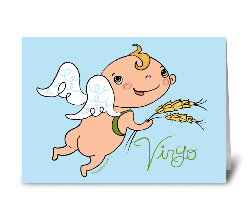 Little Virgo greeting card