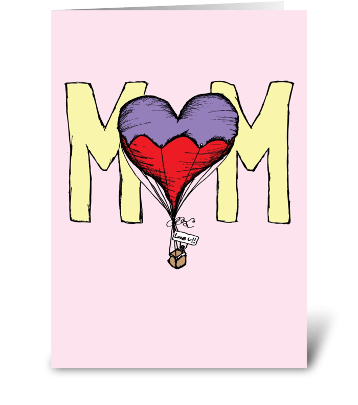 Mom Balloon greeting card