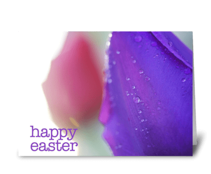 Happy Easter (Purple Tulip) greeting card
