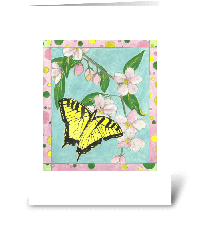Yellow Butterfly greeting card