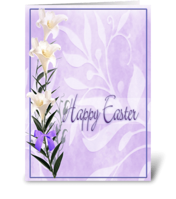 Easter Lillies greeting card