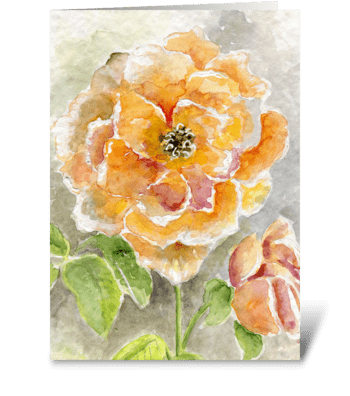 Yellow T- Roses greeting card