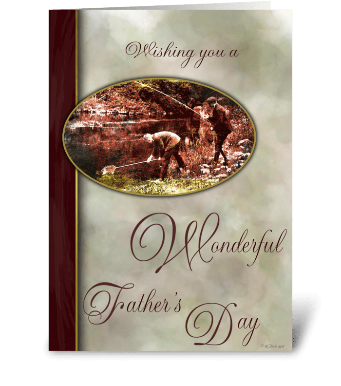 Father's Day of the Past greeting card