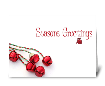 Seasons Greetings Bells greeting card