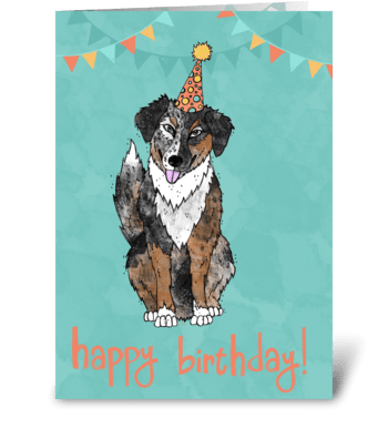 Birthday Dog greeting card