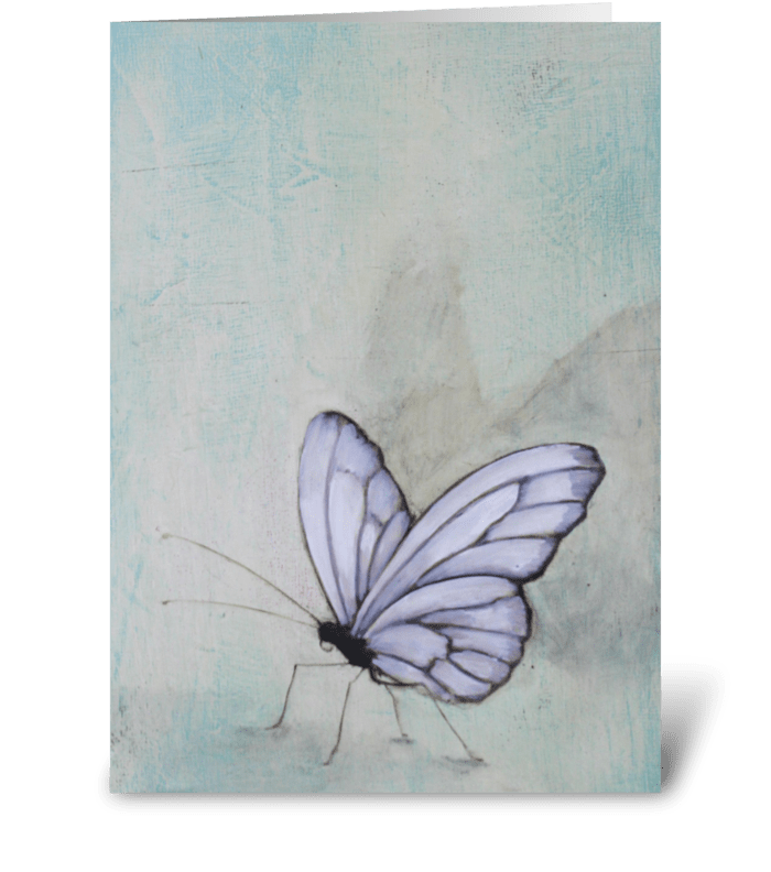 tall butterfly greeting card
