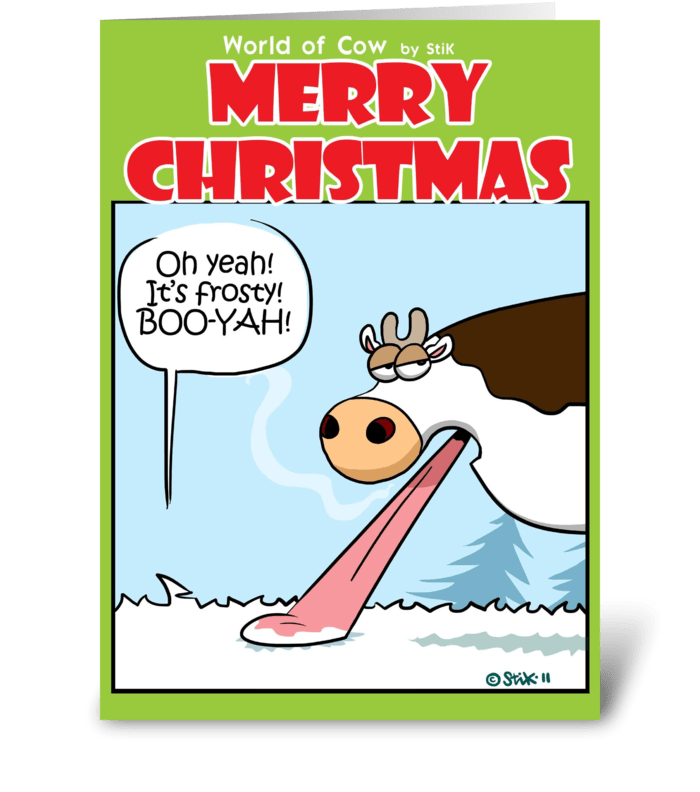 Bit Frosty Christmas Card greeting card