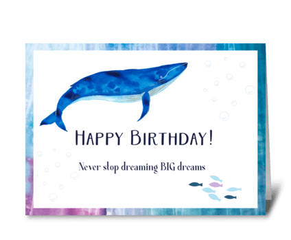 Ocean birthday greeting card