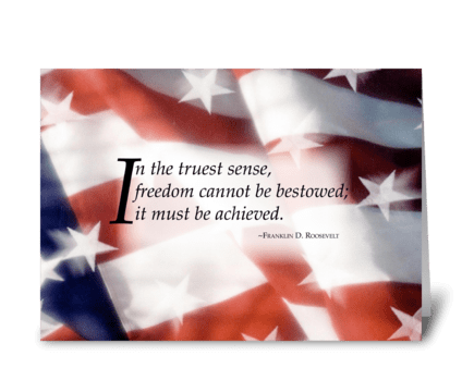 3445 Freedom Flag greeting card