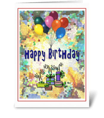 Colorful Happy Birthday! greeting card