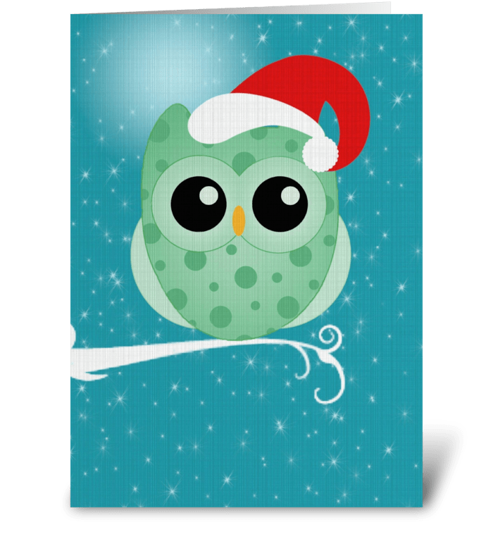 Christmas Owl greeting card