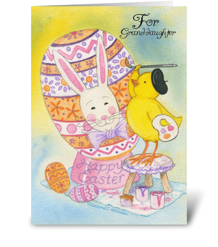 Happy Easter for Granddaughter greeting card
