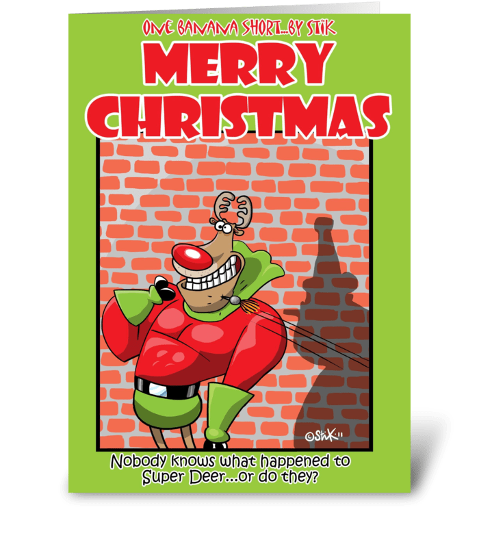 Super Reindeer greeting card