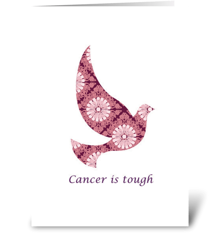 Cancer is tough greeting card