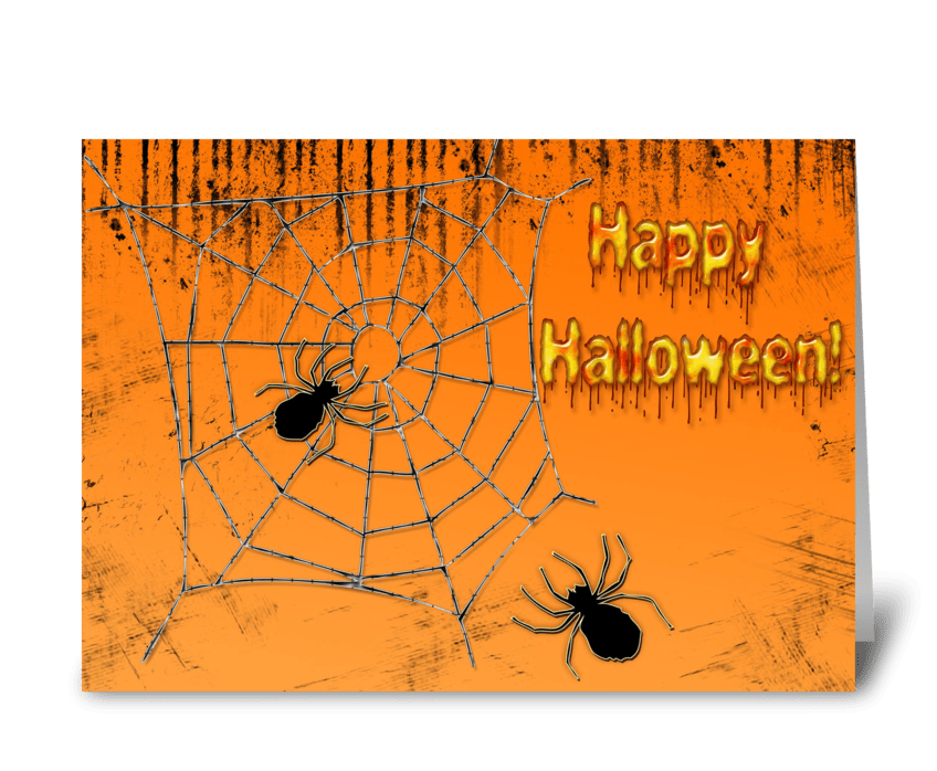 Halloween Spider Web greeting card
