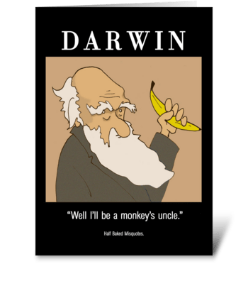 Charles Darwin greeting card
