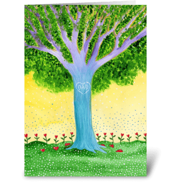 Father's Day Dad Tree greeting card