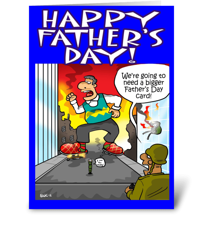 Bigger Father's Day card! greeting card
