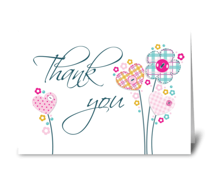 Thank you card greeting card
