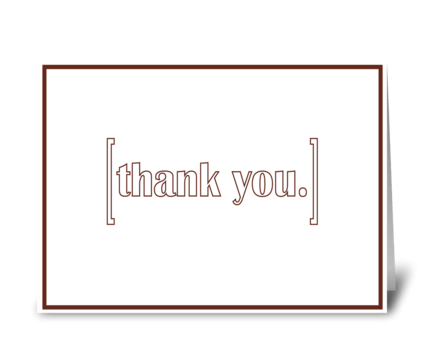 Thank You Note greeting card