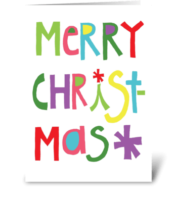 merry CHRISTmas greeting card