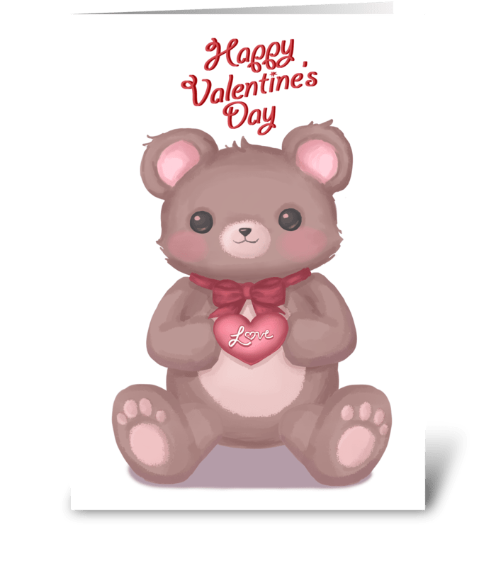 Valentine's Teddy Bear greeting card
