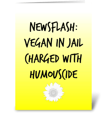 Vegan Jail greeting card