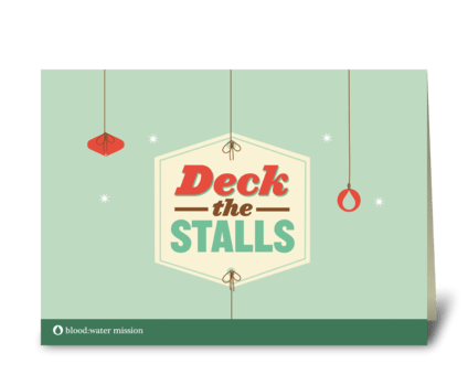 Deck the Stalls greeting card