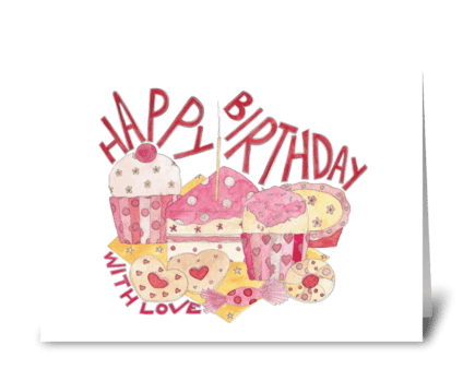 Happy Birthday - With Love greeting card